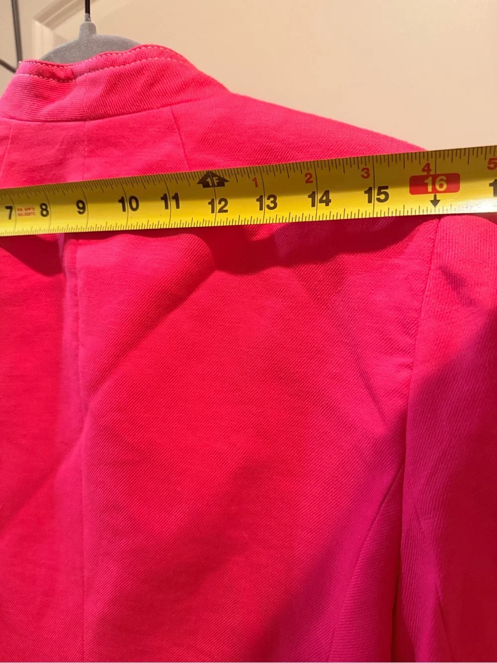 J. Crew Vibrant Hot Pink Open-Front Blazer linen